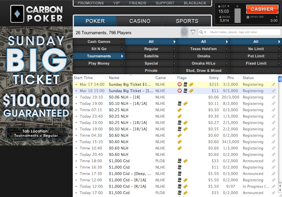 Carbon Poker screenshot