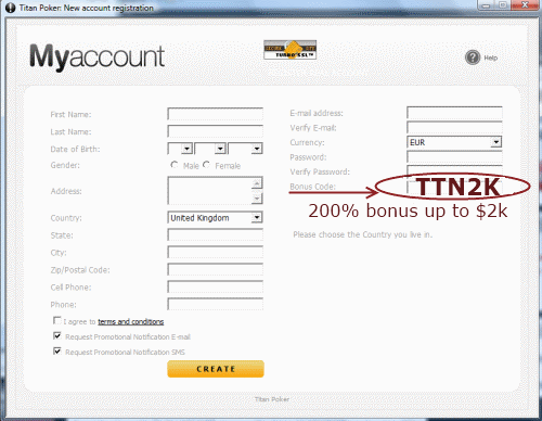 TitanPoker First Depositor Bonus Code